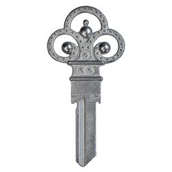 Lucky Line Key Shapes Forged Skeleton House Key Blank Single For Kwikset Silver