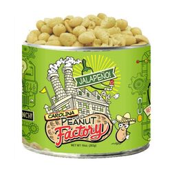 1 in 6 Snacks Carolina Peanut Factory Jalapeno Peanuts 10 oz Can