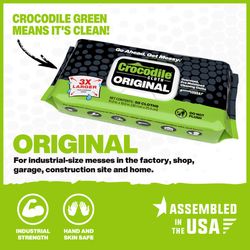 Crocodile Cloth Original Cleaning Cloth 15 in. W X 10 in. L 50 wipes