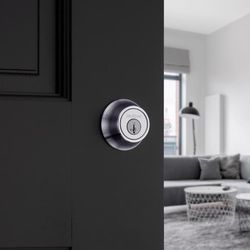 Kwikset Satin Chrome Metal Deadbolt