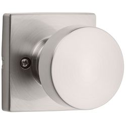 Kwikset Signature Series Pismo Knob x Square Rose Satin Nickel Dummy Knob