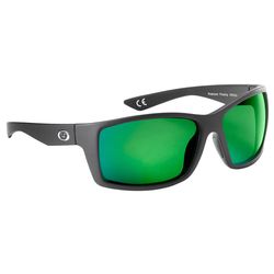 Flying Fisherman AcuTint Sunglasses Unisex Matte Black Frame Amber Green Mirror Lens Polarized Float