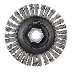 Milwaukee 4 in. Stringer Bead Wire Wheel Brush Carbon Steel 12000 rpm 1 pc