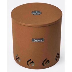 ECOFUEGO 10.63 in. W Steel Modern Round Wax Fire Pit