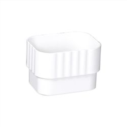 Amerimax 3 in. H X 2 in. W X 3 in. L White Vinyl K Downspout Connector