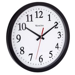 Westclox 14 in. L X 12 in. W Indoor Analog Wall Clock Plastic Black/White