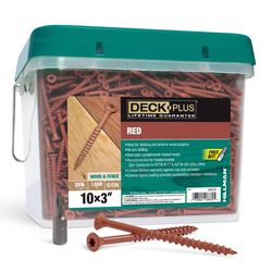 Deck Plus No. 10 Ga. X 3 in. L Red Star Undercut Head Composite Deck Screws