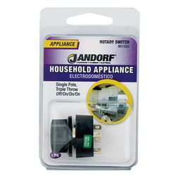 Jandorf 13 amps Single Pole Rotary Appliance Switch Black 1 pk