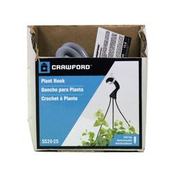 Crawford 3.5 in. L Vinyl Coated Gray Steel Small Storage Hook 30 lb. cap. 1 pk
