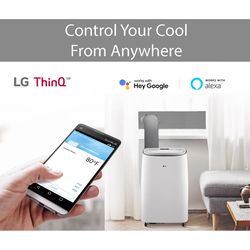 LG Dual Inverter 500 sq ft 2 speed 14,000 BTU Portable Air Conditioner with Remote