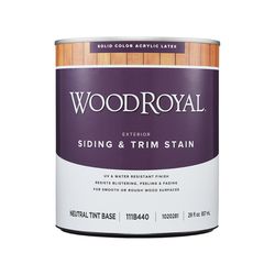 Ace Wood Royal Solid Tintable Flat Tint Base Neutral Base Acrylic Siding and Trim Stain 1 qt