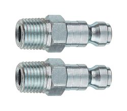 Tru-Flate Steel 1/4 in. T-Style Plug 1/4 in. Male 2 pc