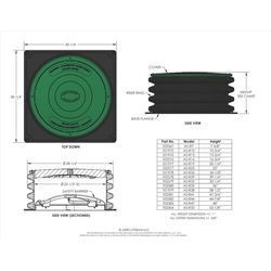 Aero-Stream 10-1/8 in. H X 29-5/8 in. W X 29-5/8 in. L Septic Tank Riser