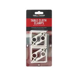 Mr. Bar-B-Q White Plastic Classic Tablecloth Clamps 4 pc