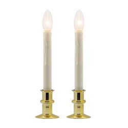 Celestial Lights Brass No Scent Dual Intensity REMOTE HUGGER Battery Operated 2pk Candle 6.2 oz Indo