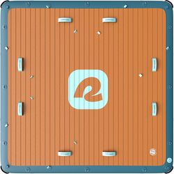 Retrospec Siesta Dock PVC Inflatable Blue Floating Lounger 8 in. H X 7 ft. W X 7 ft. L