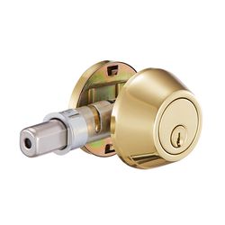 Ace Mobile Home Polished Brass Metal Single Cylinder Deadbolt