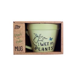 Scobie Boxer Gifts 14 fl. oz. Green BPA Free Wet my Plants Mug