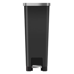 EKO Hana Slim 11.9 gal Black Plastic Step Pedal Trash Can