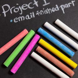 Bazic Products Dustless Nontoxic Assorted Color Chalk 24 pk