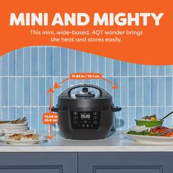 Instant Pot 4QT RIO Mini Black Stainless Steel Multi-Cooker Black