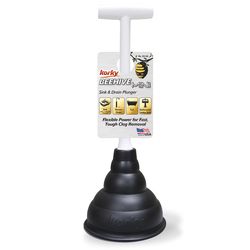 Korky Beehive Mini Sink and Drain Plunger 9 in. L X 5-1/2 in. D