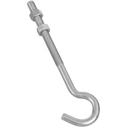 National Hardware Large Zinc-Plated Silver Steel 7 in. L Hook Bolt 1 pk