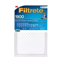 Filtrete 20 in. W X 25 in. H X 1 in. Polypropylene 1900 MPR Pleated Air Filter 1 pk