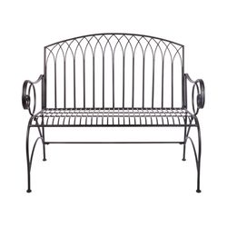 Alpine Black Steel Frame Bench