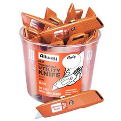 Allway 8.8 in. Fixed Blade Utility Knife Orange 25 pk