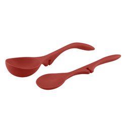 Rachael Ray Red Silicone Spoon and Laddle Set