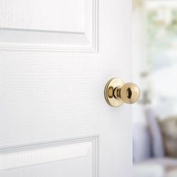 Kwikset Polo Polished Brass Passage Door Knob