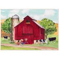 Olivia's Home 22 in. W X 32 in. L Multi-Color Country Barn Polyester Accent Rug