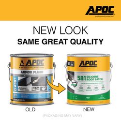 APOC Bright White Silicone Roof Patch 0.9 gal