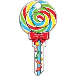 Lucky Line Key Shapes Lollipop House Key Blank Single For Kwikset Multicolored
