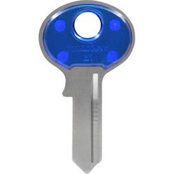 HILLMAN ColorPlus Traditional Key Padlock Key Blank Single Blue/Silver