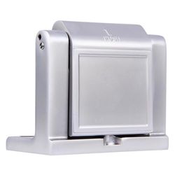 Brinks Zinc Satin Chrome Silver Door Stop Mounts to base trim 2.75 in.