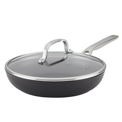 KitchenAid Hard Anodized Aluminum Skillet w/Lid 10 in. Black/Clear