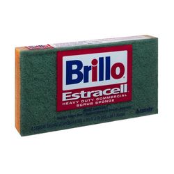 Brillo Estracell Heavy Duty Antibacterial Scrubber Sponge For All Purpose 6.125 in. L 1 pc