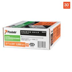 Paslode 3-1/2 in. L Angled Strip Hot-Dip Galvanized Framing Nails 30 deg 2,000 pk