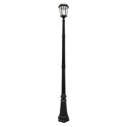 Gama Sonic Victorian Bulb Semi-Gloss Solar Powered 2.4 W LED Post Light and Lamp Post 1 pk