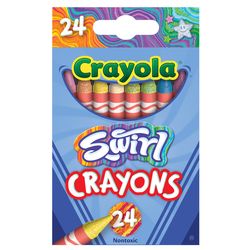 Crayola Assorted Color Swirl Crayons 24 pk