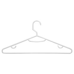 Honey-Can-Do 7 in. H X 15 in. L Plastic White Hanger 15 pk
