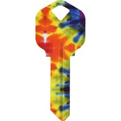 HILLMAN Wackey Tie-Dyed House/Office Universal Key Blank Single
