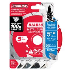 Diablo 5 in. D X 7/8 in. X 0.039 in. thick Diamond Metal Cut-Off Wheel