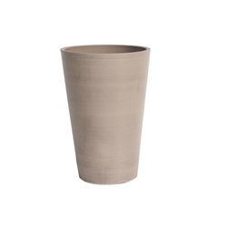 Algreen 18 in. H X 12 in. D Plastic Taper Spun Planter Taupe