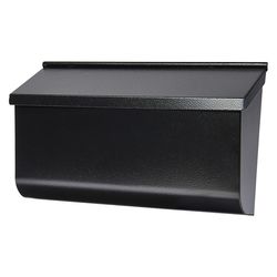 Architectural Mailboxes Woodlands Contemporary Galvanized Steel Wall Mount Black Mailbox