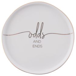Karma Sentiment .5 in. H X 5 in. L Multicolored Ceramic Trinket Tray