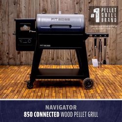Pit Boss Navigator M Wood Pellet Bluetooth and WiFi Grill and Smoker Black