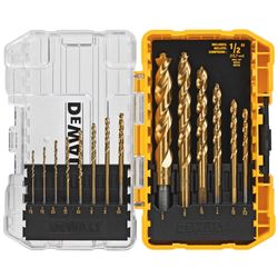 DeWalt Pilot Point Assorted Titanium Drill Bit Set Straight Shank 14 pc